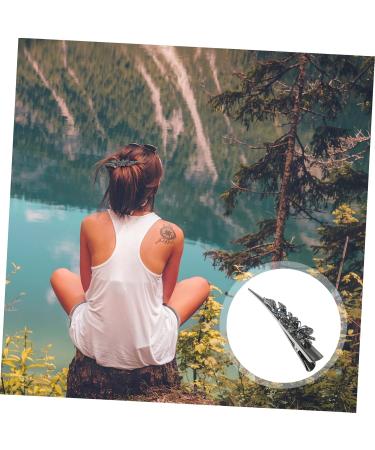 DRESSOOS Alligator Hair Clip crystal Cymbidium bill decorate clip small thin decorative skin bow tie sharp mouth clip headgear Duck Bill Clips Hair - Buy Online on GoSupps.com