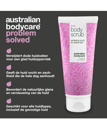 Australian Bodycare Vitamin B12 Body Scrub for Dry Dull Skin Gently exfoliates deeply hydrates and renews skin with Vitamin B12 apricot kernel powder and glycerin - Buy Online on GoSupps.com