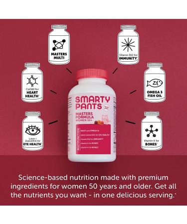 SmartyPants Women's 50+ Multivitamin: Immunity, Heart & Eye Health, Omega-3, 120 Count - Buy Online on GoSupps.com