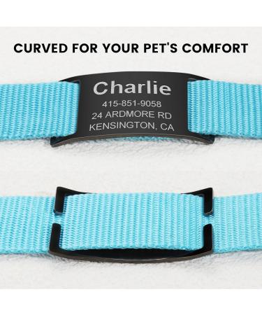 Personalized Gisurey Dog Tag - Engraved Durable & Noiseless Black Address Tag for Your Furry Friend - Buy Online on GoSupps.com