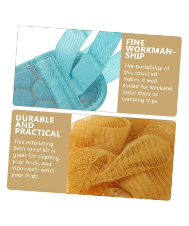Buy Beavorty 2 Sets Three Piece Bath Towel Set | Exfoliating Gloves & Bathing Balls | Luxurious Comfort for Your Shower | Ideal for Home Spa - Buy Online on GoSupps.com