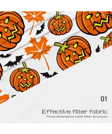 50PC Halloween Disposable Face_Masks for Adults Kids 3-Ply Colorful Breathable Face_Mask with Nose Wire Protective Facemask (50PC disposable for Adults I) - Buy Online on GoSupps.com