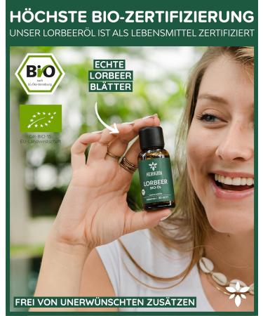 Heldengr n Organic Bio Laurel Oil - 100% Natural Essential Oil | Certified Foods | Premium Laurel Leaf Oil | Leaf Labs (1 Pack) - Buy Online on GoSupps.com