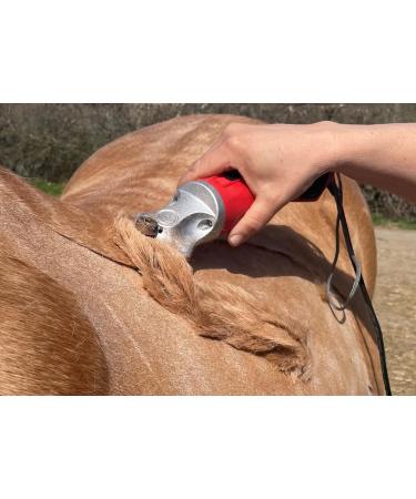 Masterclip Hunter Horse Clipper - Mains Powered Heavy Duty Horse Clippers Fitted with A2 Fine Cut Blades - Suitable for All Coat Types Red  - Buy Online on GoSupps.com