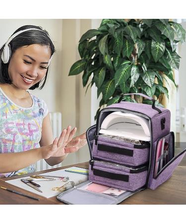 Nail Polish Box Double-Layer Manicure Organizer 2 Removable Storage Boxes Nail Lacquer Pouch Scratch-Resistant Nail Polish Tote with Soft Padding Inside Safeguards for Travel - Buy Online on GoSupps.com