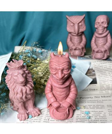 Handmade 3D Lion Skull Candle - Silicone & Resin Desk Decor for Candle & Soap Production - Buy Online on GoSupps.com