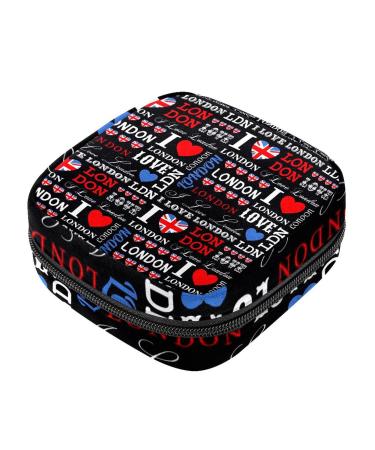 Women's napkin storage bag with inscription "I Love London" portable for women teenagers girls menstrual cups bags breastfeeding pillows