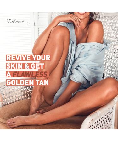Just Nutritive Sunless Tanning Lotion 8 Oz | Anti-Aging Self-Tanner for All Skin Types | Sun Kissed Glow Bronze Finish | Body Bronzer Lotion - Buy Online on GoSupps.com