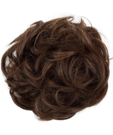 Prettyshop CAISHA Messy Scrunchie Bun | Voluminous Wavy Hairpiece Brown Mix G26AL | Heat-Resistant Synthetic Fibres - Buy Online on GoSupps.com