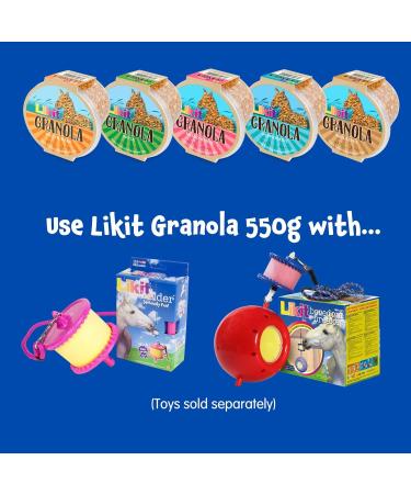 Likit Granola Horse Treat | Tasty Long Lasting Horse Treat | Relieve Horse Boredom & Stress | Mutiple Flavours Available | 550g (Peppermint) - Buy Online on GoSupps.com