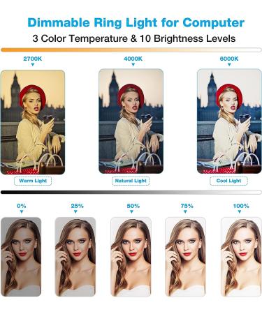 4-inch Video Conference Ring Light for Computer, Laptop & Monitor - Clip-on Small Ring Light for Zoom Meetings, Live Streaming, Online Teaching & Interviews - Buy Online on GoSupps.com