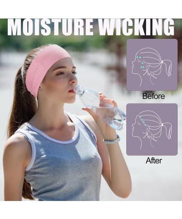 DRWSSR Sports Headbands for Women - Non-Slip Elastic Yoga Headbands (4pcs) - Buy Online on GoSupps.com