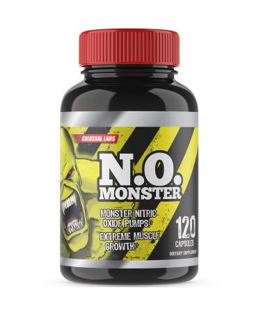 Colossal Labs Nitric Oxide Booster with L-Arginine Extreme Pumps to Build Strength and Muscle Pre-Workout 120 Capsules