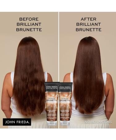 John Frieda Brilliant Brunette Colour Vibrancy Shampoo for Restored Tone and Texture (250 mL) - Buy Online on GoSupps.com