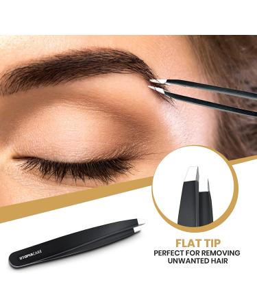 Utopia Care Professional Stainless Steel Tweezers Set - 4-Piece Precision Set for Ingrown Hair, Facial Hair, Splinter, Blackhead, Tick Remover (Black) - Buy Online on GoSupps.com
