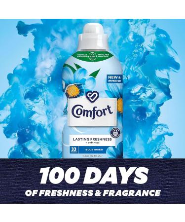 Comfort Blue Skies Fabric Conditioner Fresh Floral Scent 990ml (33 Washes) - Buy Online on GoSupps.com