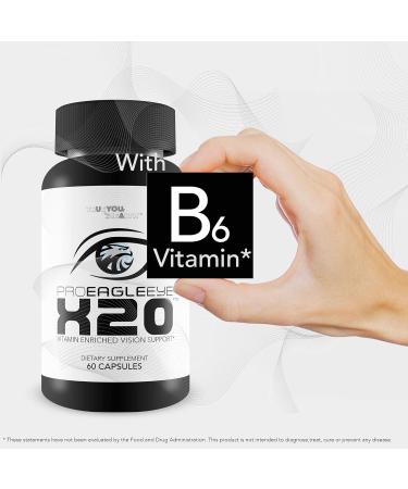 Pro EagleEye x20 - Vitamin Enriched Vision Support - Multi-Vitamin & Mineral Vision Supplement - Aid Eye Sight & Eye Health - Pro Eagle Eye X20 Vitamins to Strengthen Vision - Aid Details - Buy Online on GoSupps.com