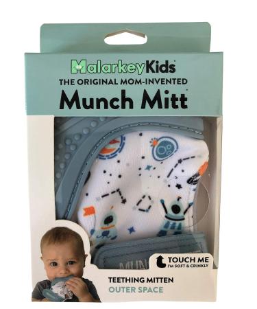 Malarkey Kids Munch Mitt 2-Pack | Baby Teething Mitten - Steel Blue - Buy Online on GoSupps.com
