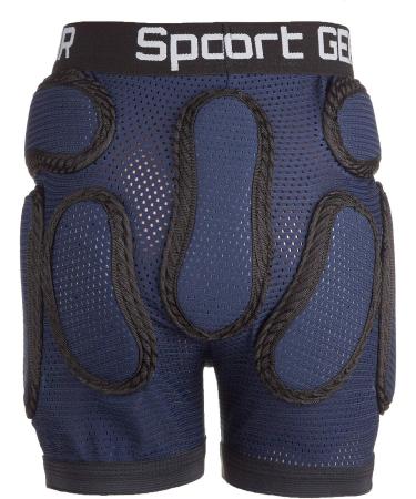 Kids' Navy 4X-Small Recruit Padded Shorts for 36-46 Height, Hip & Butt Protection - Buy Online on GoSupps.com