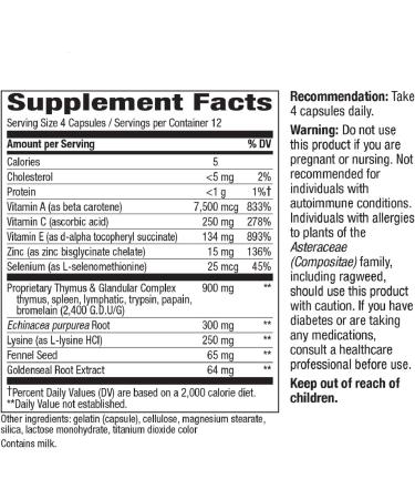 Nature's Way ThymuPlex Immune Formula 50 Capsules - Buy Online on GoSupps.com