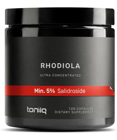 Toniiq Triple-Strength 600mg Rhodiola Rosea - 120 Capsules - 5% Salidroside Concentrated Extract - Highly Purified and Bioavailable