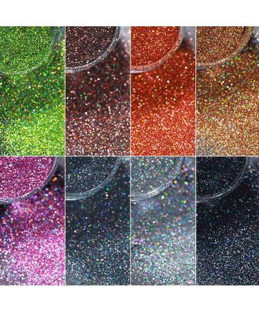 MKNZOME Chrome Nail Powder Kit - 12 Colors Metallic Mirror Effect Holographic Glitter Pigment for Gel Nails - Nail Art Supplies - Buy Online on GoSupps.com
