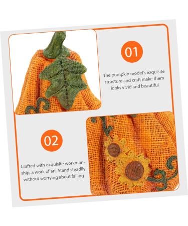 LIFKICH Resin Pumpkin Model Harvest Pumpkin Fall Pumpkin Centerpiece Pumpkin Decorations for Home Lifelike Pumpkin Thanksgiving Day Decorations for Home Pumpkin Figurine Vegetable Wedding Orange 18X12X12CM - Buy Online on GoSupps.com