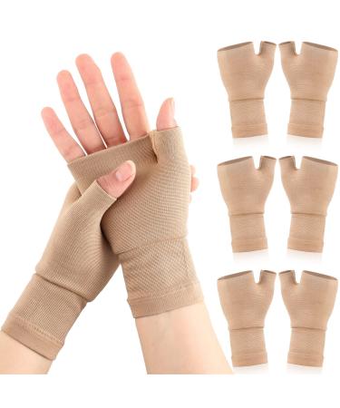 Woanger 3 Pairs Wrist Compression Sleeves 20-30mmhg Wrist Thumb Support Sleeve Wrist Brace Fingerless Arthritis Compression Gloves for Carpal Tunnel Wrist Pain Fatigue Women Men