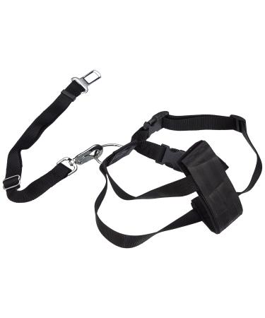 Trixie car dishes size L: chest circumference 70 90 cm/25 mm in black - continuously adaptable dog harness for the car with adjustable clipping belt for large dogs 1292 black L