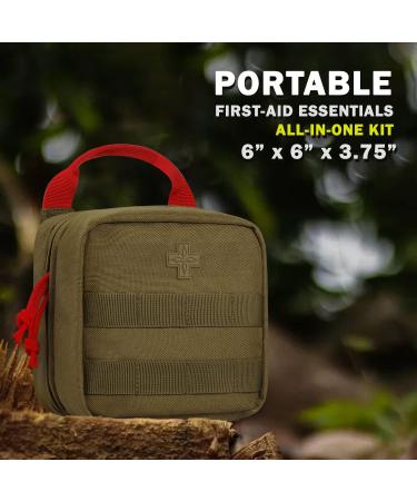Everlit 180 Piece Tactical First Aid Kit - IFAK Molle EMT Pouch for Outdoor Emergency - Camping, Hunting, Hiking, Home, Car - Coyote Brown - Buy Online on GoSupps.com