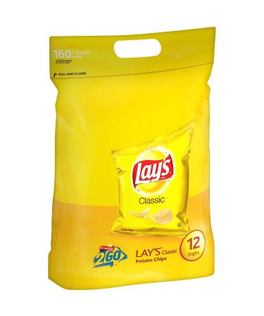 Lay's Classic Potato Chips, 12 Singles Lay's Classic Multipack 1 Ounce (Pack of 12)