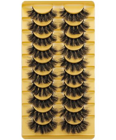 Goddenus 8D 20mm C Curl Mink Lashes - 10 Pairs of Wispy, Fluffy and Natural Looking Reusable Fake Eyelashes - Buy Online on GoSupps.com