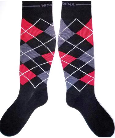 Compression Socks Men Wide Calves - Thick Diabetic Sock. Ankle and Arch Support Large Feet and Legs Firm Gradient Pressure. red gray black XL & XW Multi-colored