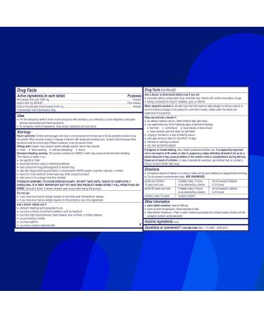 Alka-Seltzer Pain Relief Aspirin Effervescent Tablets for Fast Pain Relief 72 Ct - Buy Online on GoSupps.com