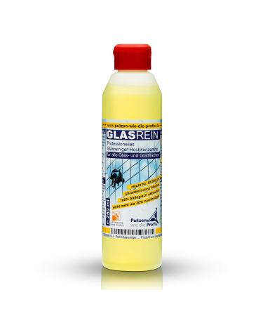 Glass clean |Professional glass cleaner - concentrate with 250 ml - window cleaner - window cleaner - window cleaning agent for effective glass cleaning with lotus effect - sustainable and vegan 250 ml (1 Pack)