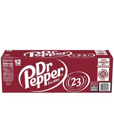 Dr Pepper Soda 12 fl oz Cans 12 Pack - Original Refreshing Beverage - Buy Online on GoSupps.com