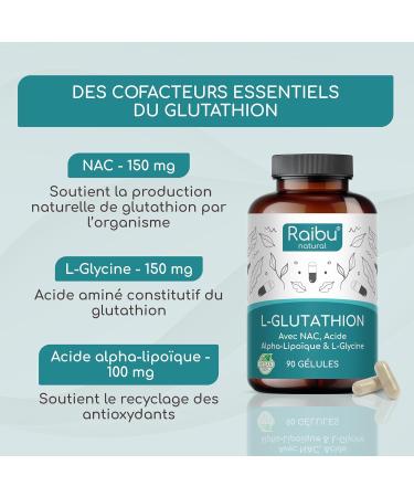 GLUTATHION R duit 98% - L-Glutathion avec Pr curseurs dont NAC Acide Alpha-Lipo que & L-Glycine - Obtenu par Fermentation - Antioxydant - 500 mg Haute Dose - 90 G lules V g taliennes - Buy Online on GoSupps.com