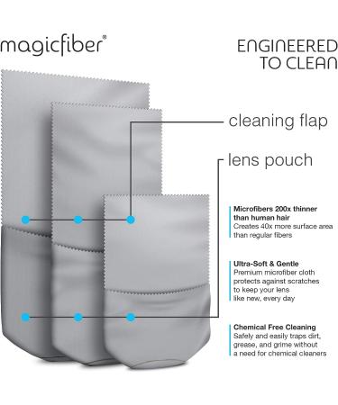MagicFiber Microfiber Camera Lens Pouches (3 Pack) - Soft Bags with Cleaning Cloth for Camera Lens Storage - Buy Online on GoSupps.com