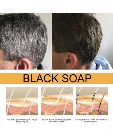 Anti Gray Bar Cover Soap For Gray Hair Reverse Gray Hair Soap anti gray bar men Hair Darkening Shampoo Bar Solid Shampoo Bar (2pc) - Buy Online on GoSupps.com