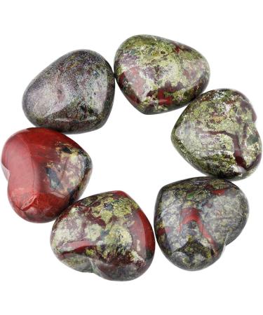 Nupuyai Dragon Bloodstone Heart Palm Worry Stone - Chakra Reiki Healing Crystal for Home Decor - 45mm Multicolor Love Stone - Buy Online on GoSupps.com