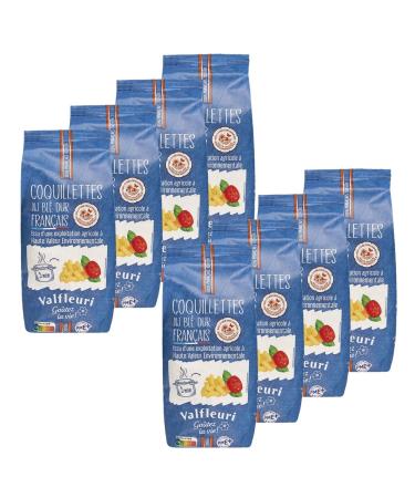 Valfleuri Pack of 8 pasta - HVE "Coquillette" range - 500g bag
