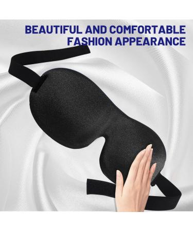Barlixy 3D Sleep Mask Eye Cover - 100% Blackout Memory Sponge - 3 Pack (Blue, Black, Purple) - Buy Online on GoSupps.com