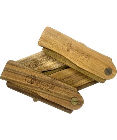 Folding Wooden Beard Brush Hair Comb - Pocket Sized, Durable & Anti-Static | Men's Eco-Friendly Natural Grooming Tool - Buy Online on GoSupps.com