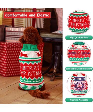 Lyneun Christmas Dog Sweater - Warm Knitted Pet Costume in Size S for Dogs | Perfect Holiday Apparel - Buy Online on GoSupps.com
