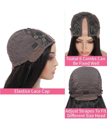 msVenus Brazilian Remy U Part Human Hair Wig 22 Inch Body Wave 150% Density - Beginner Friendly Natural Color - Buy Online on GoSupps.com