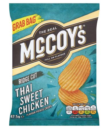McCoy's Ridge Cut Crisps 36x45g (Thai Sweet Chicken)