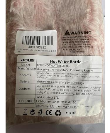 Bolei Extra Long Hot Water Bottle with Fluffy Cover | Leak-Proof Odorless 73cm Neck Heat Bottle - Perfect for Neck & Back Pain Relief | Ideal Christmas Gift for Men & Women - Pink - Buy Online on GoSupps.com