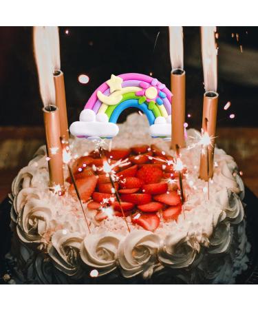 4 Pcs Cake Decorations Rainbow Cake Topper Theme Cake Decors Cloud Cake Supplies for Kids Boy Girl Birthday Party - Buy Online on GoSupps.com