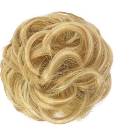 Fine Hair Part with Rubber Band - Large Dutt Hair Tie & Extensions for Women & Girls - Strawberry Blonde & Bleach Blonde - 55g - Buy Online on GoSupps.com