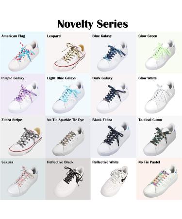 Chaos Vibrant Reflective Black Shoelaces - Fun Design with Metal Aglets | 47 (120cm) | 1 Pair - Buy Online on GoSupps.com